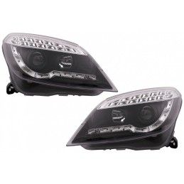 LED DRL Headlights suitable for Opel Astra H (03.2004-2009) Black, Nouveaux produits kitt