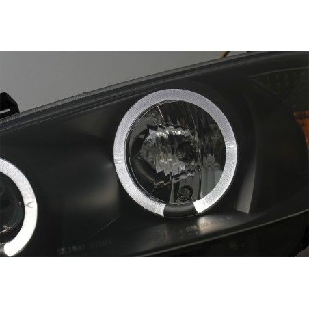Angel Eyes Headlights suitable for Renault Megane II (2002-2008) Black, Nouveaux produits kitt