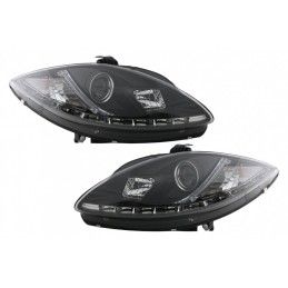 LED DRL Headlights suitable for Seat Leon Altea Toledo (06.2005-2009) Black, Nouveaux produits kitt