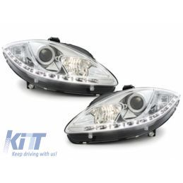 DAYLINE Headlights suitable for SEAT Leon 1P1 (2005-2009) DRL Optic Chrome, Nouveaux produits kitt