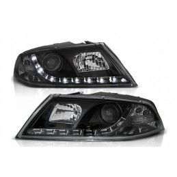 Xenon LED DRL Headlights suitable for Skoda Octavia II (03.2004-2008) Black, Nouveaux produits kitt