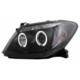 Angel Eyes Headlights Dual Halo Rims suitable for Toyota Hilux (2005-2011) Black, Nouveaux produits kitt