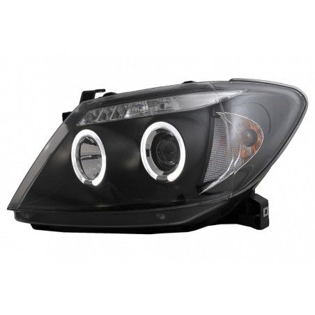 Angel Eyes Headlights Dual Halo Rims suitable for Toyota Hilux (2005-2011) Black, Nouveaux produits kitt