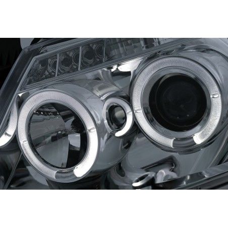 Angel Eyes Headlights Dual Halo Rims suitable for Toyota Hilux (2005-2011) Chrome, Nouveaux produits kitt