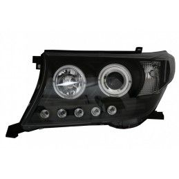 LED DRL Headlights suitable for Toyota Land Cruiser FJ200 (2008-2012) Upgrade to Facelift 2012 Model Black, Nouveaux produits ki