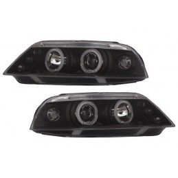 Headlights suitable for VW Passat 3BG (2000-2005) 2 Halo Rims Black, Nouveaux produits kitt