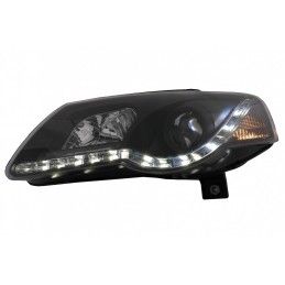 LED DRL Headlights suitable for VW Passat B6 3C (03.2005-2010) Black, Nouveaux produits kitt