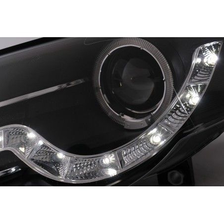 LED DRL Angel Eyes Headlights suitable for VW Passat B6 3C (03.2005-2010) Black, Nouveaux produits kitt