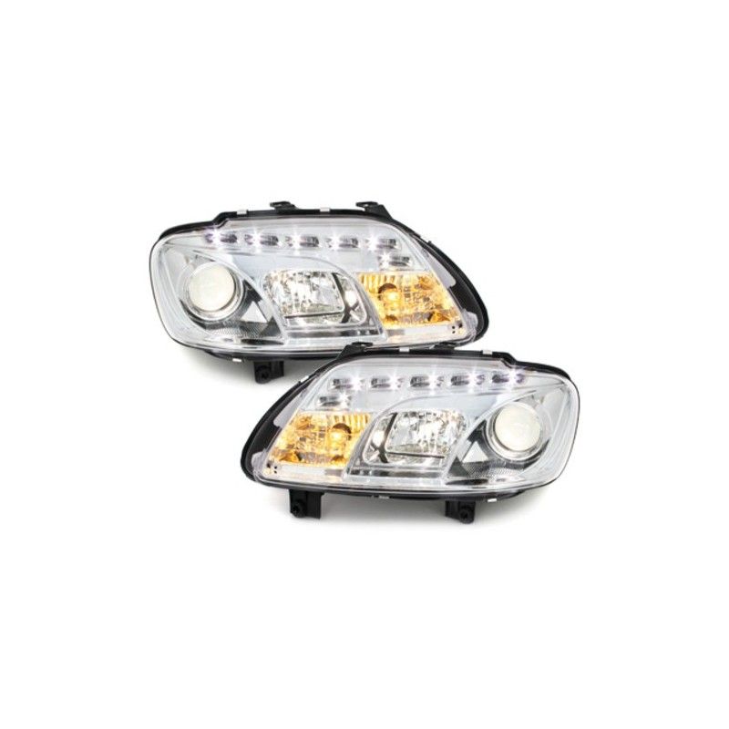 DAYLINE headlights suitable for VW Touran 1T 03-06_drl optic_chrome, Nouveaux produits kitt