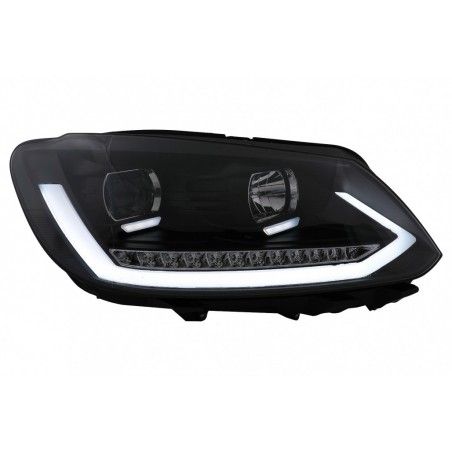 Headlights with Dynamic Sequential Turning Signal suitable for VW Touran I Facelift 1T1 1T2 (2010-2015) Black, Nouveaux produits