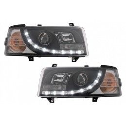 LED DRL Headlights suitable for VW Transporter T4 (1990-2003) Black, Nouveaux produits kitt