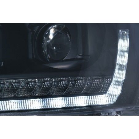 LED Headlights Tube Light DRL suitable for VW Transporter T5 (2010-2015) Dynamic Sequential Turning Light Black, Nouveaux produi