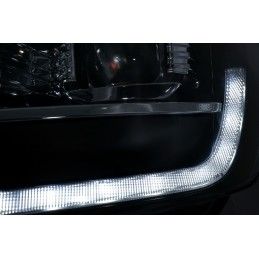 LED DRL TUBE LIGHT Headlights suitable for VW Transporter T6 (2015-2020) Black Dynamic Sequential Turning Signal, Nouveaux produ
