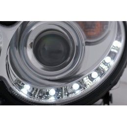 LED DRL Headlights suitable for Mercedes CLK W209 C209 Coupe A209 Cabrio (2003-2010) Chrome, Nouveaux produits kitt