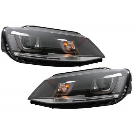 LED Headlights suitable for VW Jetta Mk6 VI (2011-2017) GTI 3D U Bi-Xenon Design RHD, Nouveaux produits kitt
