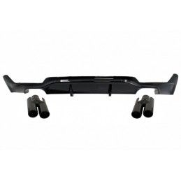 Rear Diffuser suitable for BMW 4 Series F32 Coupe F33 Cabrio F36 Gran Coupe (2013-) Exhaust Muffler Tips Piano Black M Design, N