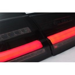 LED BAR Taillights suitable for BMW 3 Series F30 Pre LCI & LCI (2011-2019) Black Smoke with Dynamic Sequential Turning Light, No