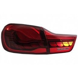 OLED Taillights suitable for BMW 4 Series F32 F33 F36 M4 F82 F83 (2013-03.2019) Red Clear with Dynamic Sequential Turning Light,