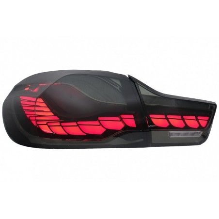 OLED Taillights suitable for BMW 4 Series F32 F33 F36 M4 F82 F83 (2013-03.2019) Red Smoke with Dynamic Sequential Turning Light,