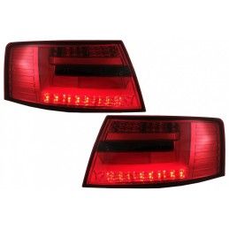 LED BAR Taillights suitable for Audi A6 C6 4F Sedan (04.2004-2008) 7-PIN Red Smoke, Nouveaux produits kitt