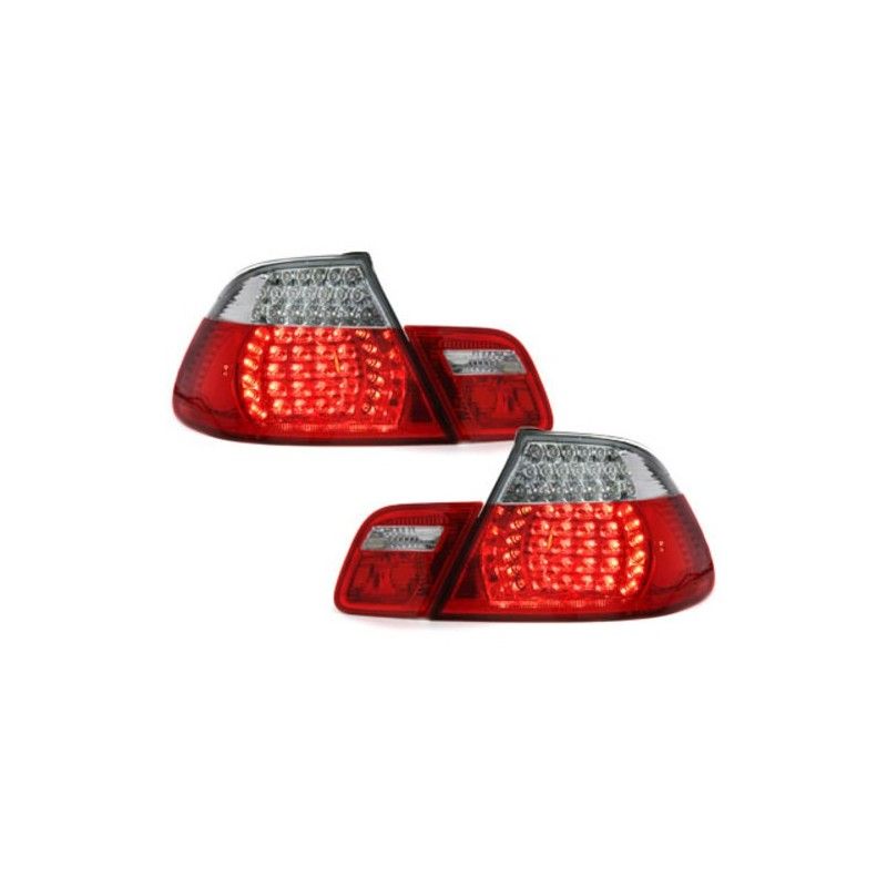 LED Taillights suitable for BMW E46 2D Cabrio (2000-2005) Red/Crystal, Nouveaux produits kitt