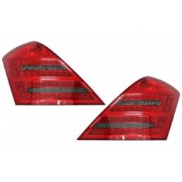 LED Taillights suitable for Mercedes S-Class W221 (2005-2009) Red Smoke with Dynamic Sequential Turning Signal, Nouveaux produit