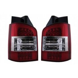 LED Taillights suitable for VW Transporter V T5.1 (04.2010-2015) Chrome Red Clear, Nouveaux produits kitt