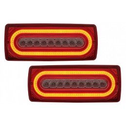 Full LED LightBar Taillights suitable for Mercedes G-Class W463 (1989-2015) Red Clear, Nouveaux produits kitt