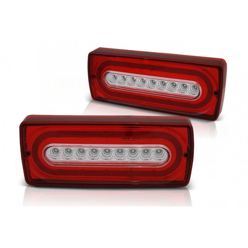 Full LED Taillights suitable for Mercedes G-Class W463 (1990-2012) Red Clear With Dynamic Turn Signal, Nouveaux produits kitt