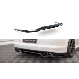 Maxton Central Rear Splitter (with vertical bars) Porsche Panamera Turbo 970 Gloss Black, Nouveaux produits maxton-design