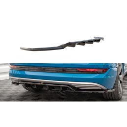 Maxton Central Rear Splitter (with vertical bars) Audi e-tron Gloss Black, Nouveaux produits maxton-design