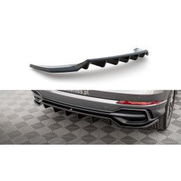 Maxton Central Rear Splitter (with vertical bars) Audi Q3 S-Line F3 Gloss Black, Nouveaux produits maxton-design
