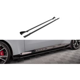 Maxton Street Pro Side Skirts Diffusers + Flaps BMW 2 Coupe M-Pack / M240i G42 Black-Red + Gloss Flaps, Nouveaux produits maxton