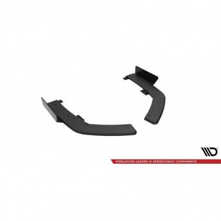 Maxton Street Pro Rear Side Splitters + Flaps BMW 2 Coupe M-Pack G42 Black-Red + Gloss Flaps, Nouveaux produits maxton-design