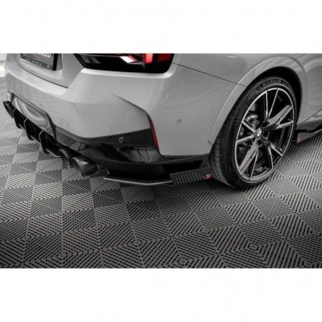 Maxton Street Pro Rear Side Splitters + Flaps BMW 2 Coupe M240i G42 Black + Gloss Flaps, Nouveaux produits maxton-design