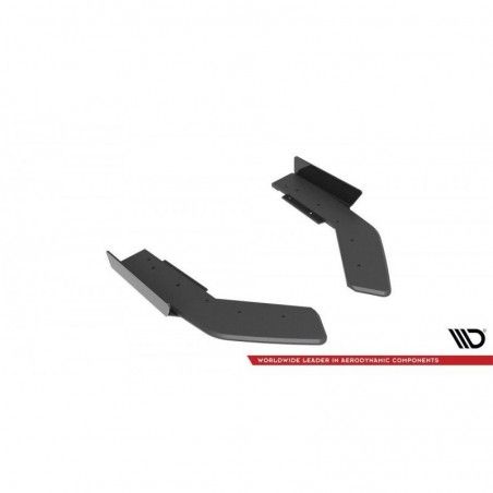 Maxton Street Pro Rear Side Splitters + Flaps BMW 2 Coupe M240i G42 Black-Red + Gloss Flaps, Nouveaux produits maxton-design