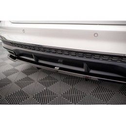 Maxton Central Rear Splitter (with vertical bars) Audi A4 S-Line B9 Facelift Gloss Black, Nouveaux produits maxton-design