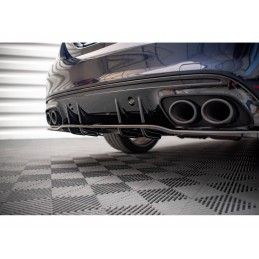 Maxton Central Rear Splitter (with vertical bars) Mercedes-AMG C 43 Sedan W205 Facelift Gloss Black, Nouveaux produits maxton-de