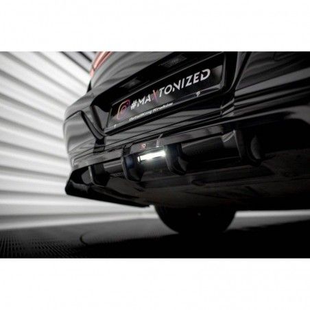 Maxton Central Rear Splitter (with vertical bars) BMW 7 M-Pack G70 Gloss Black, Nouveaux produits maxton-design