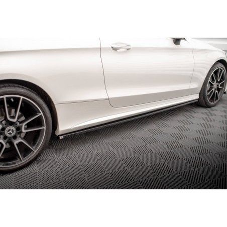 Maxton Side Skirts Diffusers Mercedes-Benz C Coupe AMG-Line C205 Facelift Gloss Black, Nouveaux produits maxton-design