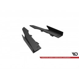 Maxton Street Pro Rear Side Splitters + Flaps Audi RS6 Avant C6 Black-Red + Gloss Flaps, Nouveaux produits maxton-design