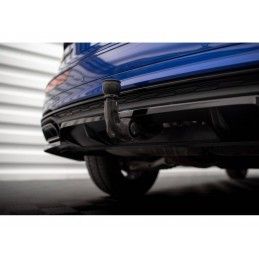 Maxton Central Rear Splitter (with vertical bars) Audi Q5 S-Line SUV Mk2 Facelift Gloss Black, Nouveaux produits maxton-design