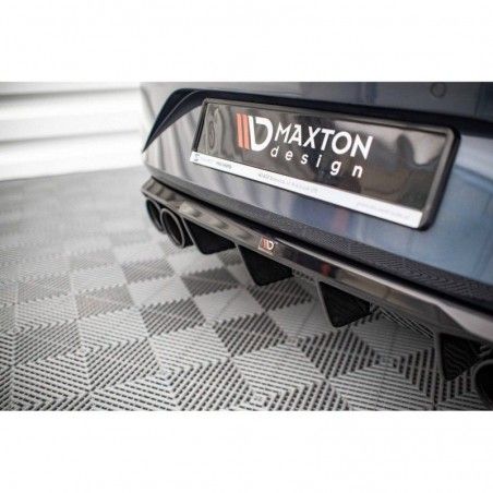 Maxton Rear Valance + Exhaust Ends Imitation Seat Leon FR Hatchback Mk4 Gloss Black \ Black, Nouveaux produits maxton-design