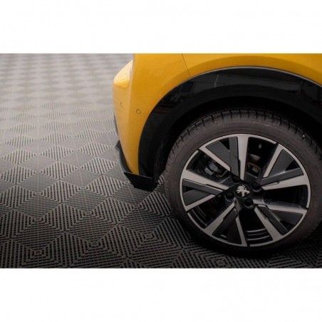Maxton Street Pro Rear Side Splitters + Flaps Peugeot 208 GT Mk2 Black-Red + Gloss Flaps, Nouveaux produits maxton-design