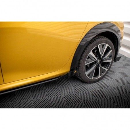 Maxton Street Pro Side Skirts Diffusers + Flaps Peugeot 208 GT Mk2 Black-Red + Gloss Flaps, Nouveaux produits maxton-design