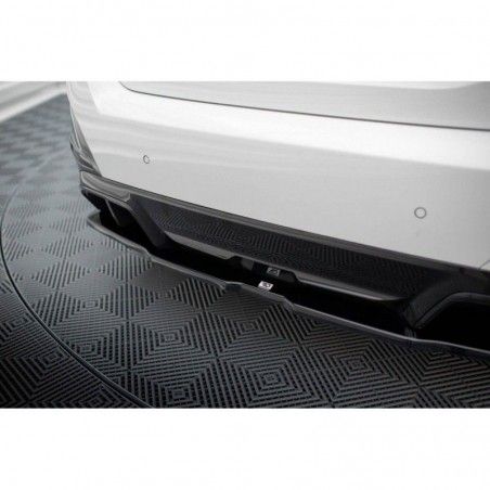 Maxton Central Rear Splitter (with vertical bars) V.2 BMW i4 M-Pack G26 Gloss Black, Nouveaux produits maxton-design