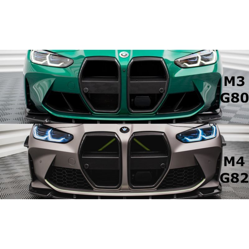 Maxton Carbon Fiber Front Grill BMW M4 G82 / M3 G80 Without ACC Sensor, MAXTON DESIGN