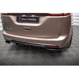 Maxton Central Rear Splitter (with vertical bars) Chrysler Pacifica Mk2 Gloss Black, MAXTON DESIGN