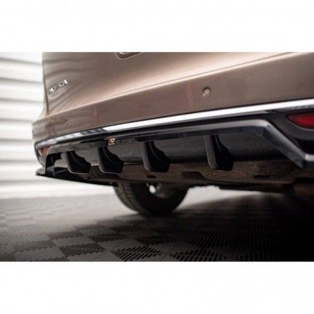 Maxton Central Rear Splitter (with vertical bars) Chrysler Pacifica Mk2 Gloss Black, MAXTON DESIGN