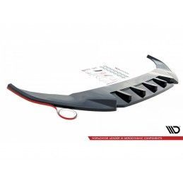 Maxton Central Rear Splitter (with vertical bars) Chrysler Pacifica Mk2 Gloss Black, MAXTON DESIGN